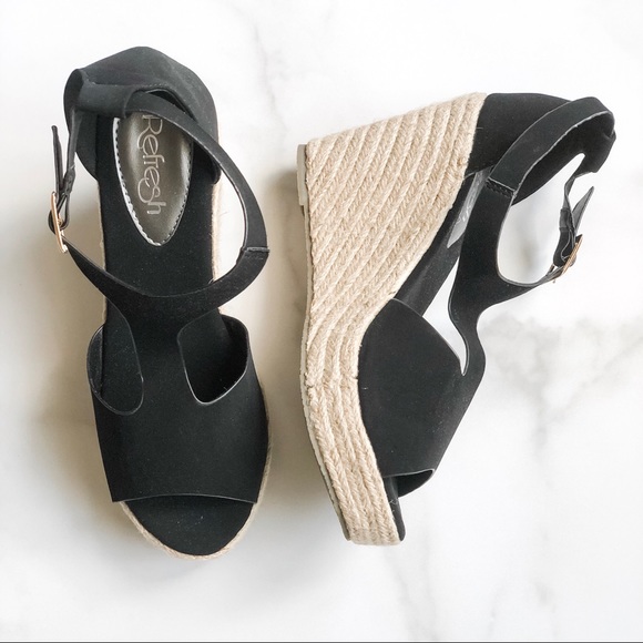 ⭐️last pair ⭐️NEW black espadrille wedge sandals - Picture 2 of 6